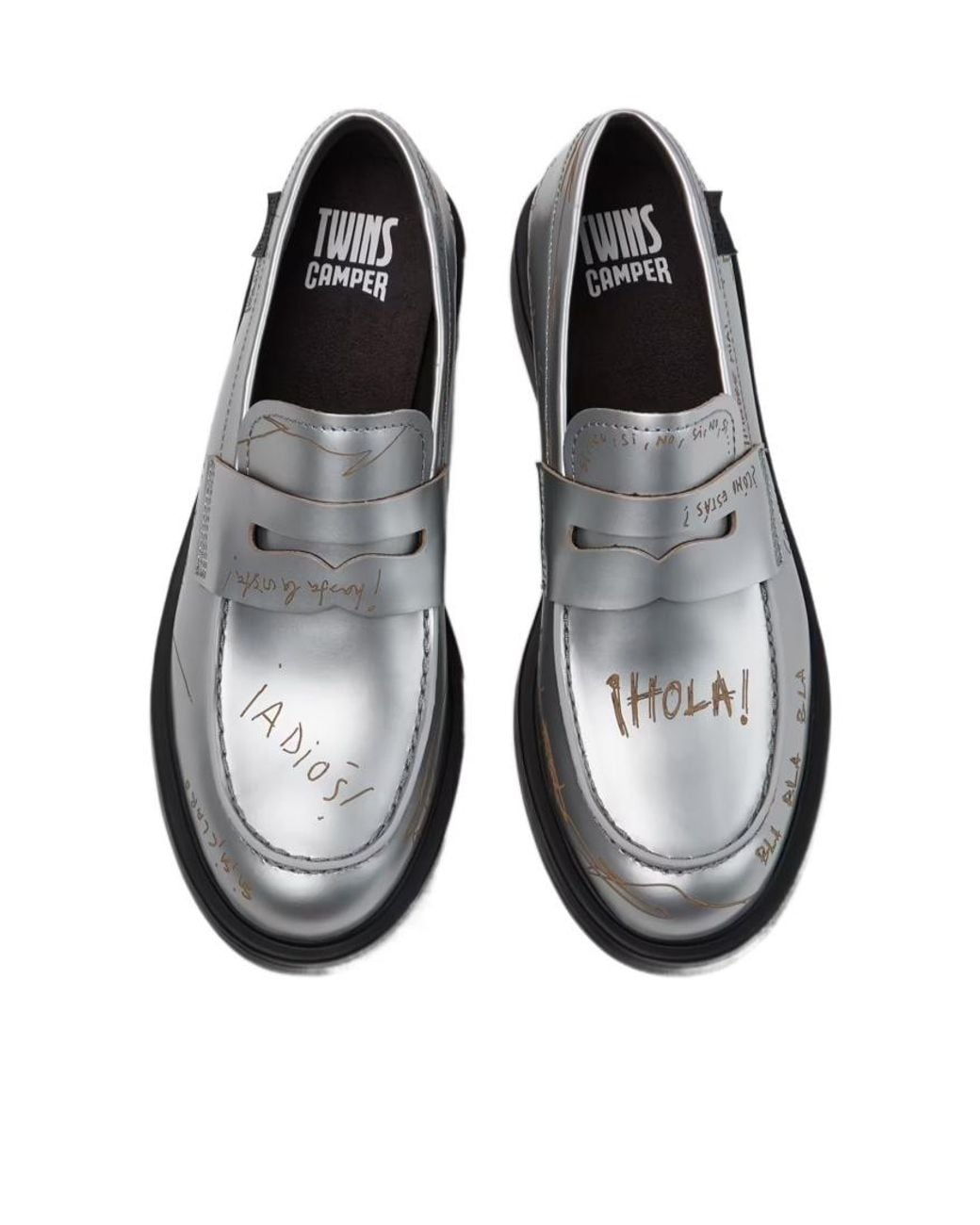 Camper Gray Leather Shoes For