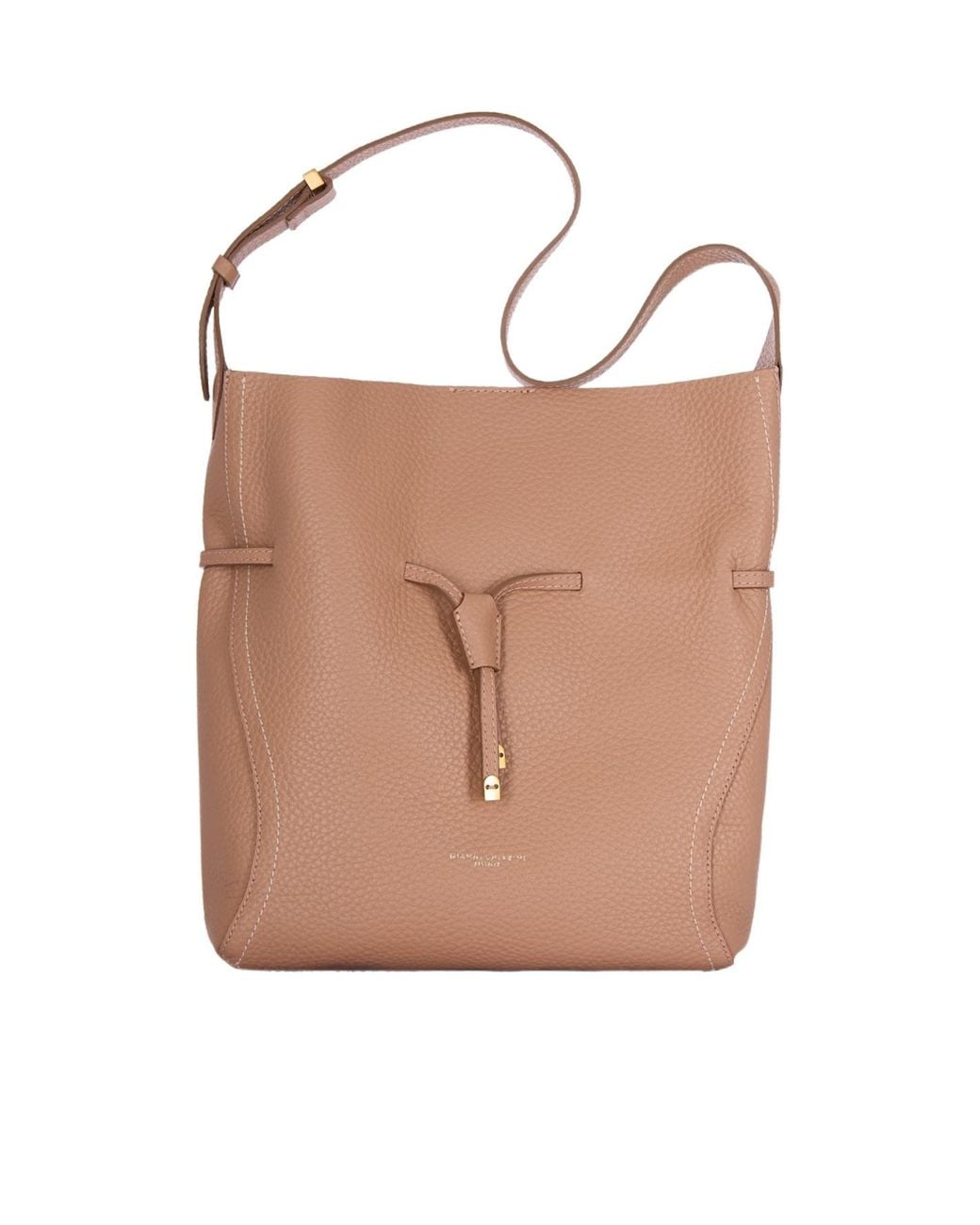 Gianni Chiarini Natural Drawstring Bucket Bag