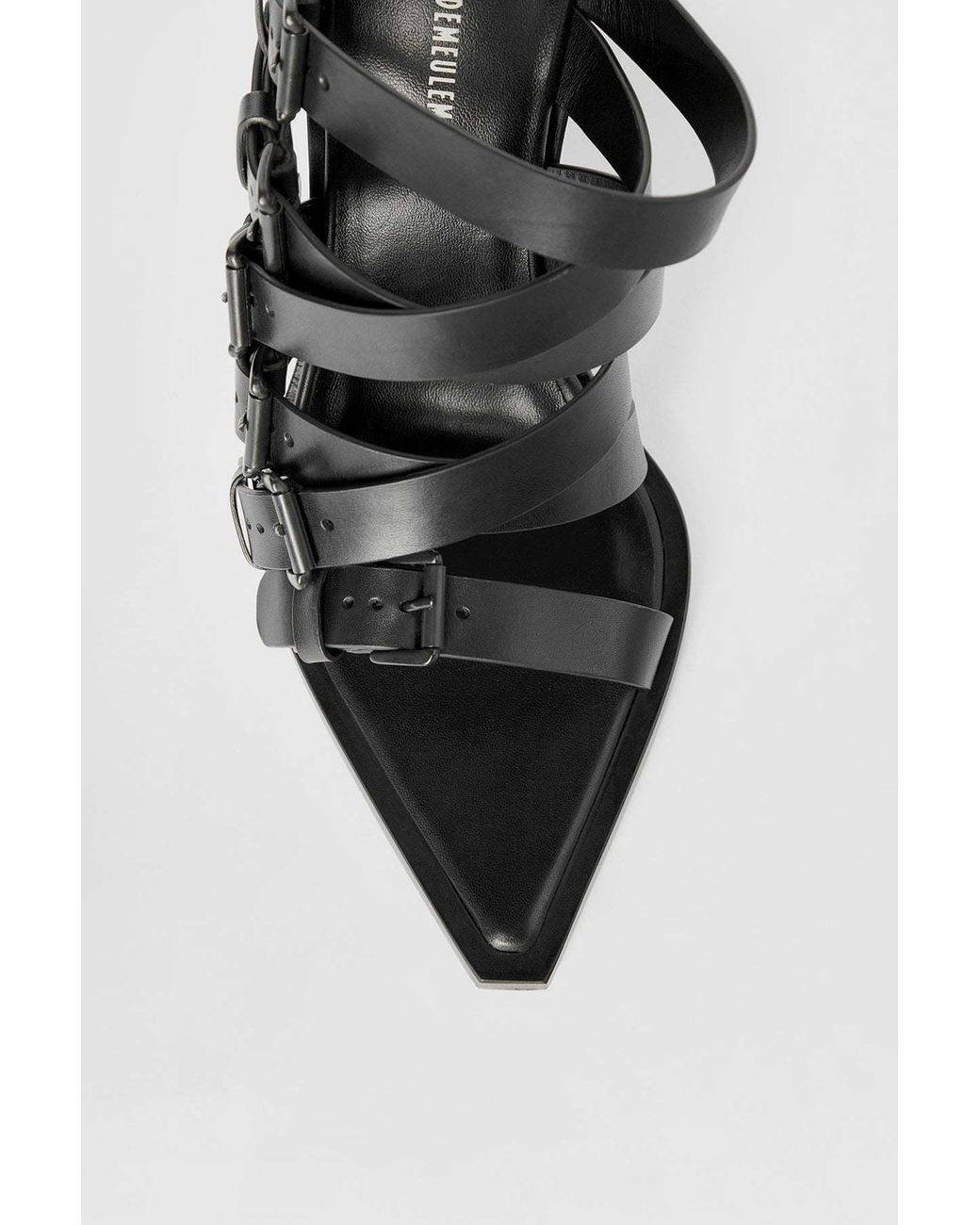Ann Demeulemeester Black 90Mm Nel Strappy Sandals