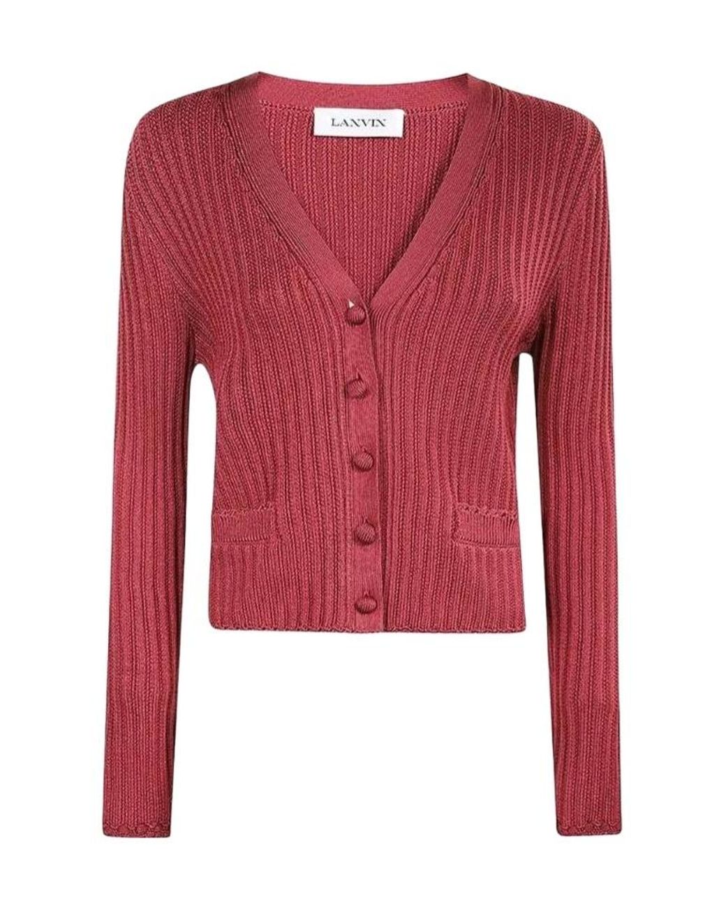 Lanvin Red Long-Sleeved Sweater