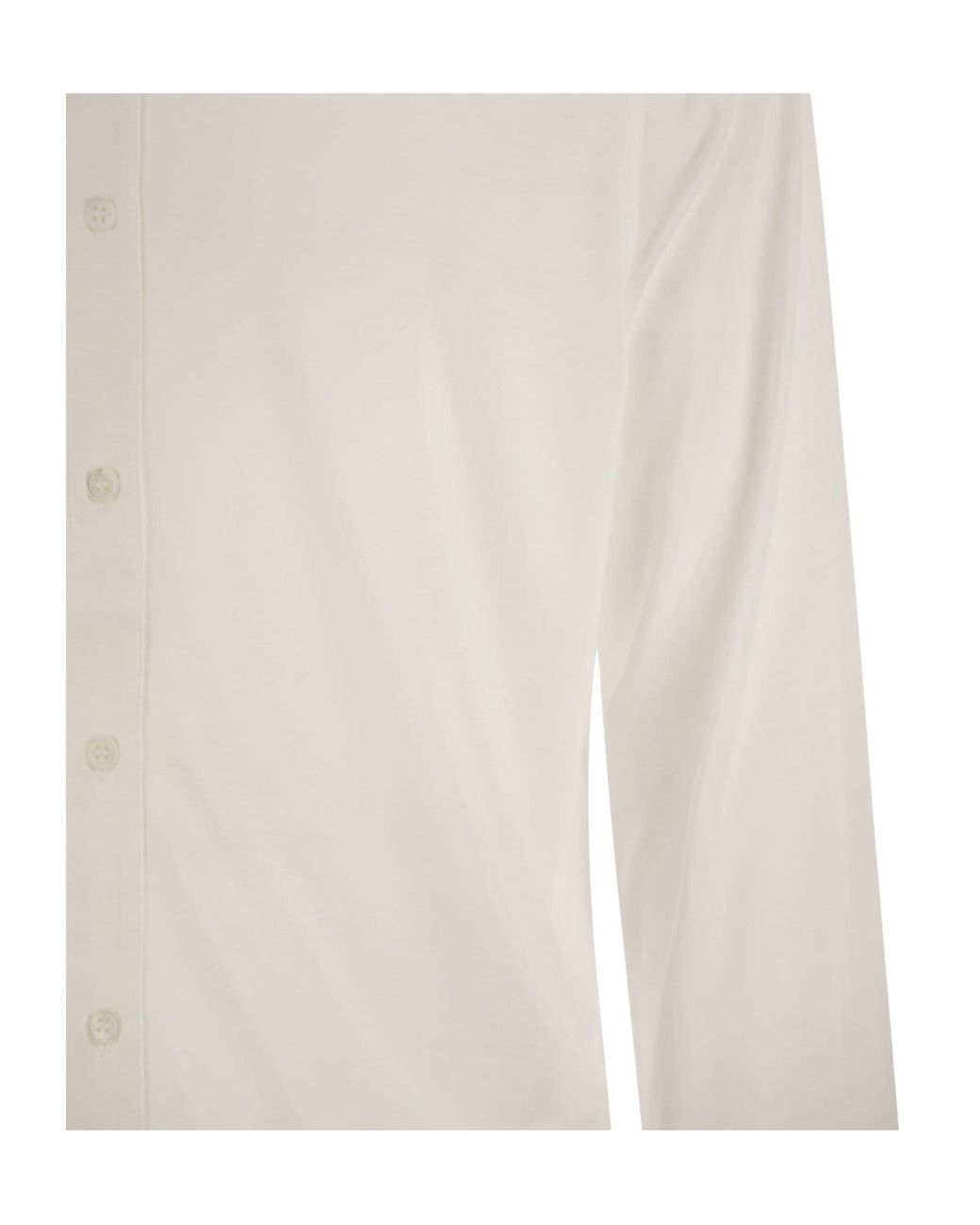 Majestic Filatures White Long-Sleeved Shirt for men