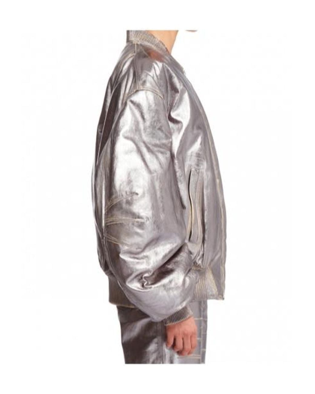 The Attico Multicolor The Leather Bomber Jacket