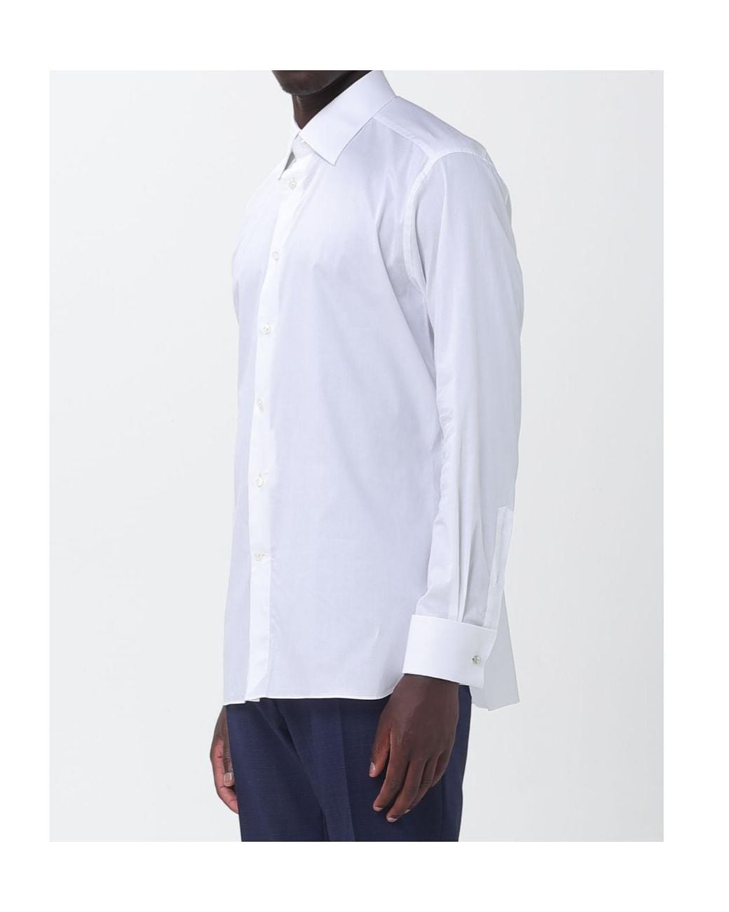 Zegna Blue Long-Sleeved Shirt for men