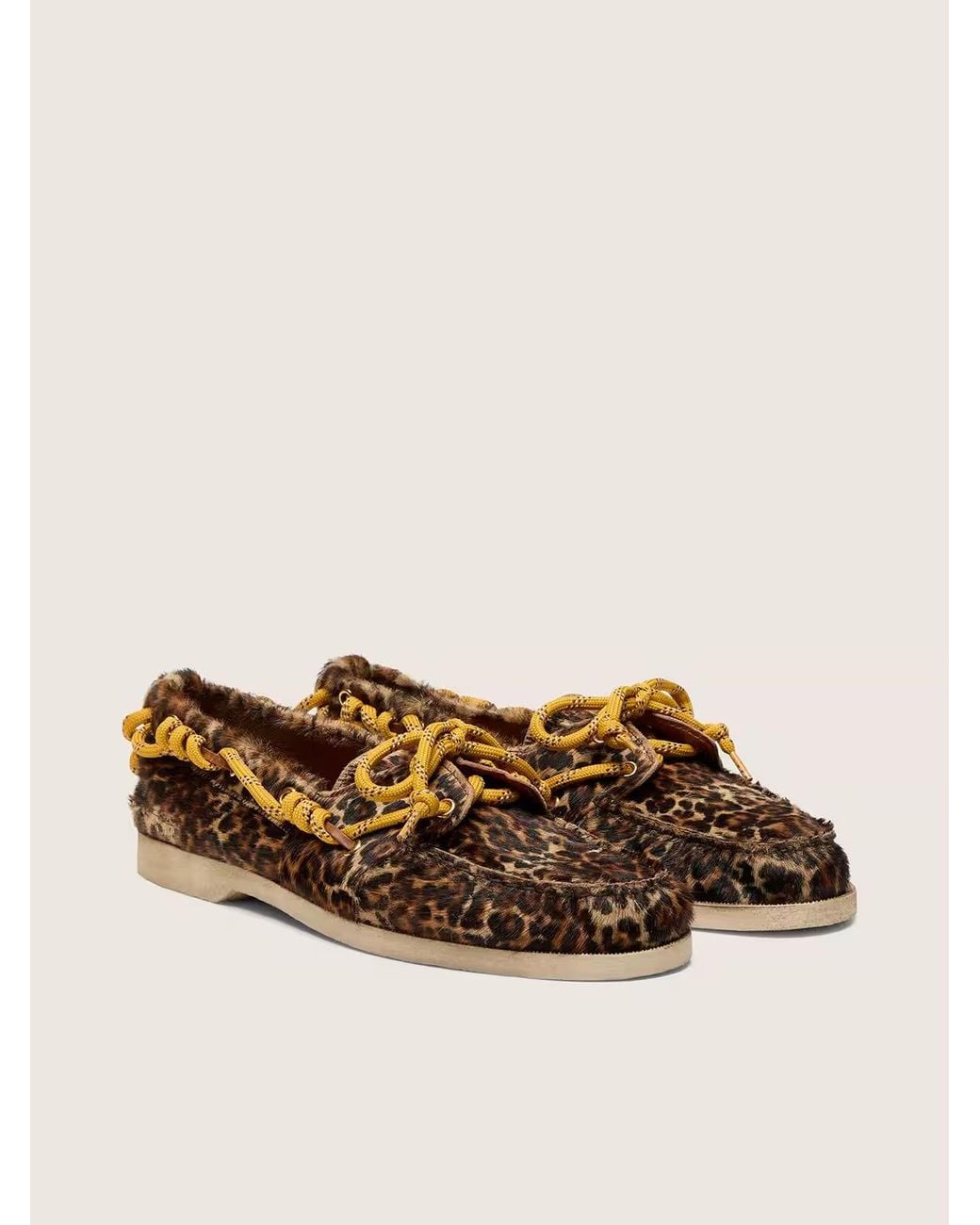 Golden Goose Deluxe Brand Brown Leopard Printed Cruise Loafers