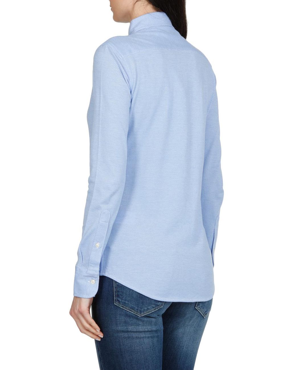 Ralph Lauren Blue Polo Logo Embroidered Buttoned Shirt