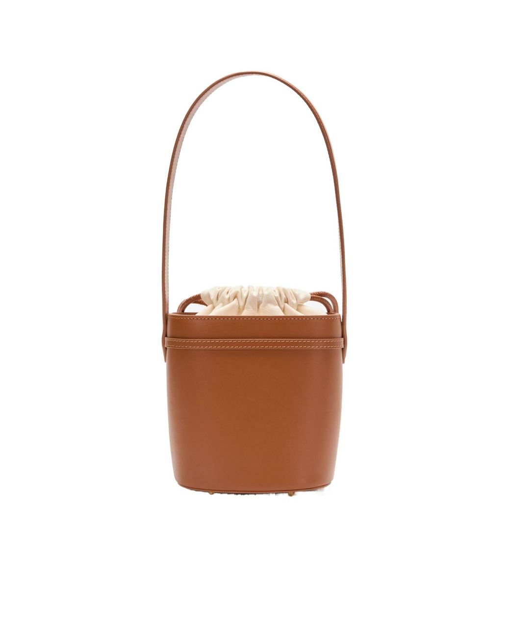 Self-Portrait Brown Bow Drawstring Bucket Bag