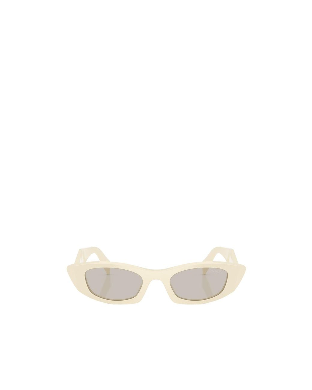 Prada White Eyewear Cat-Eye Sunglasses