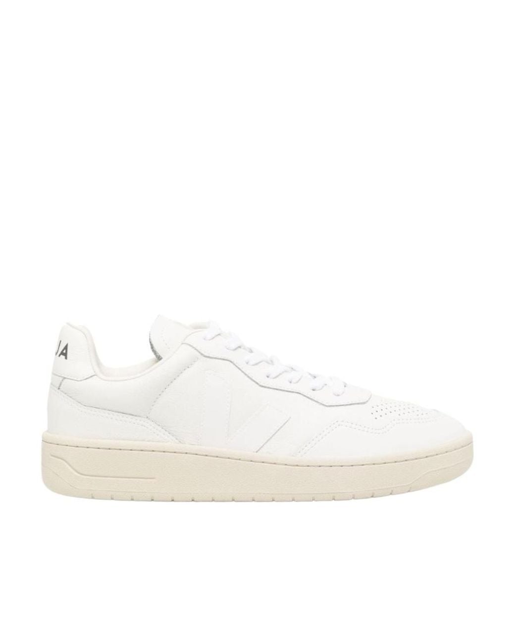 Veja White V-90 Lace-Up Sneakers for men