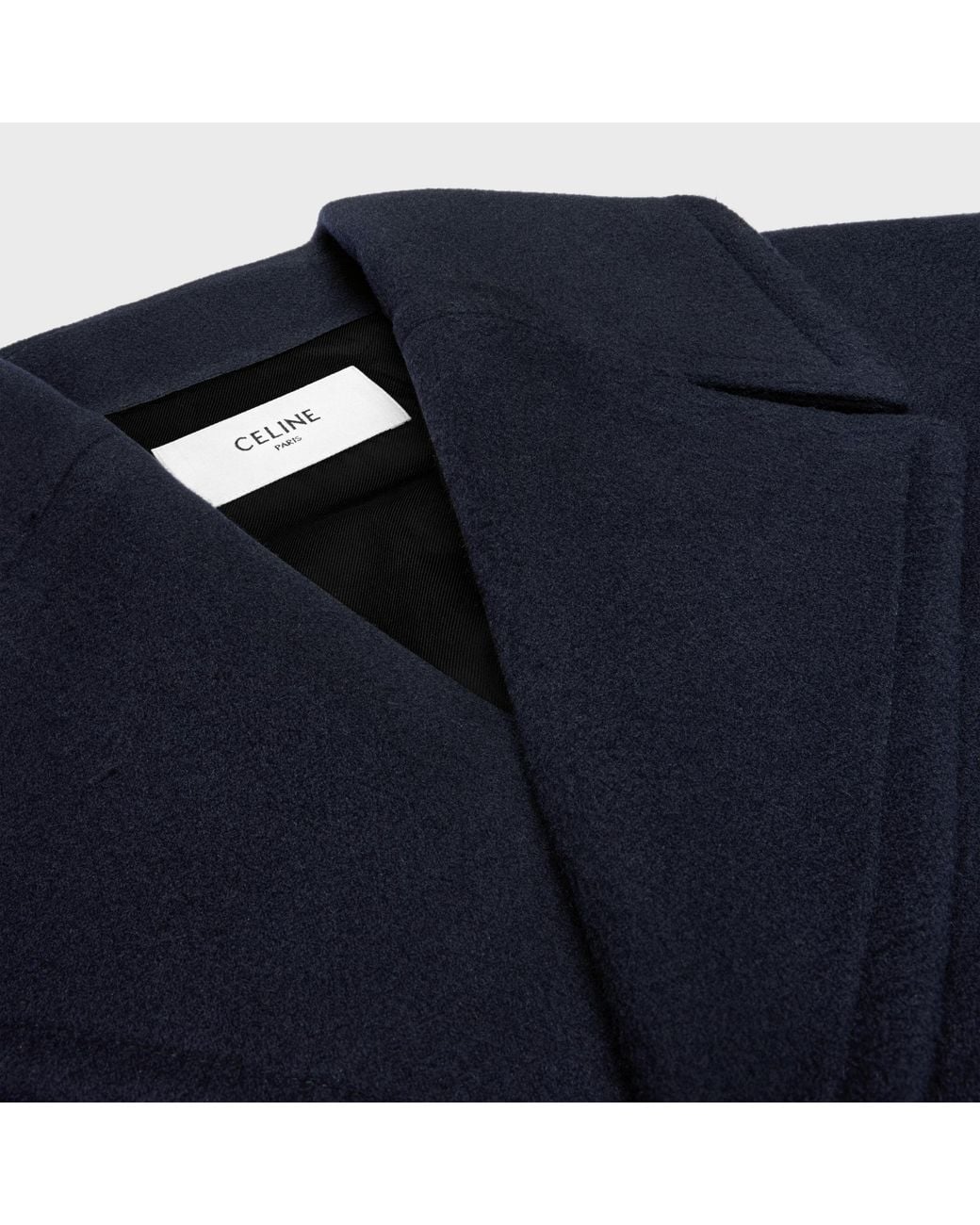 Céline Blue Long Peacoat