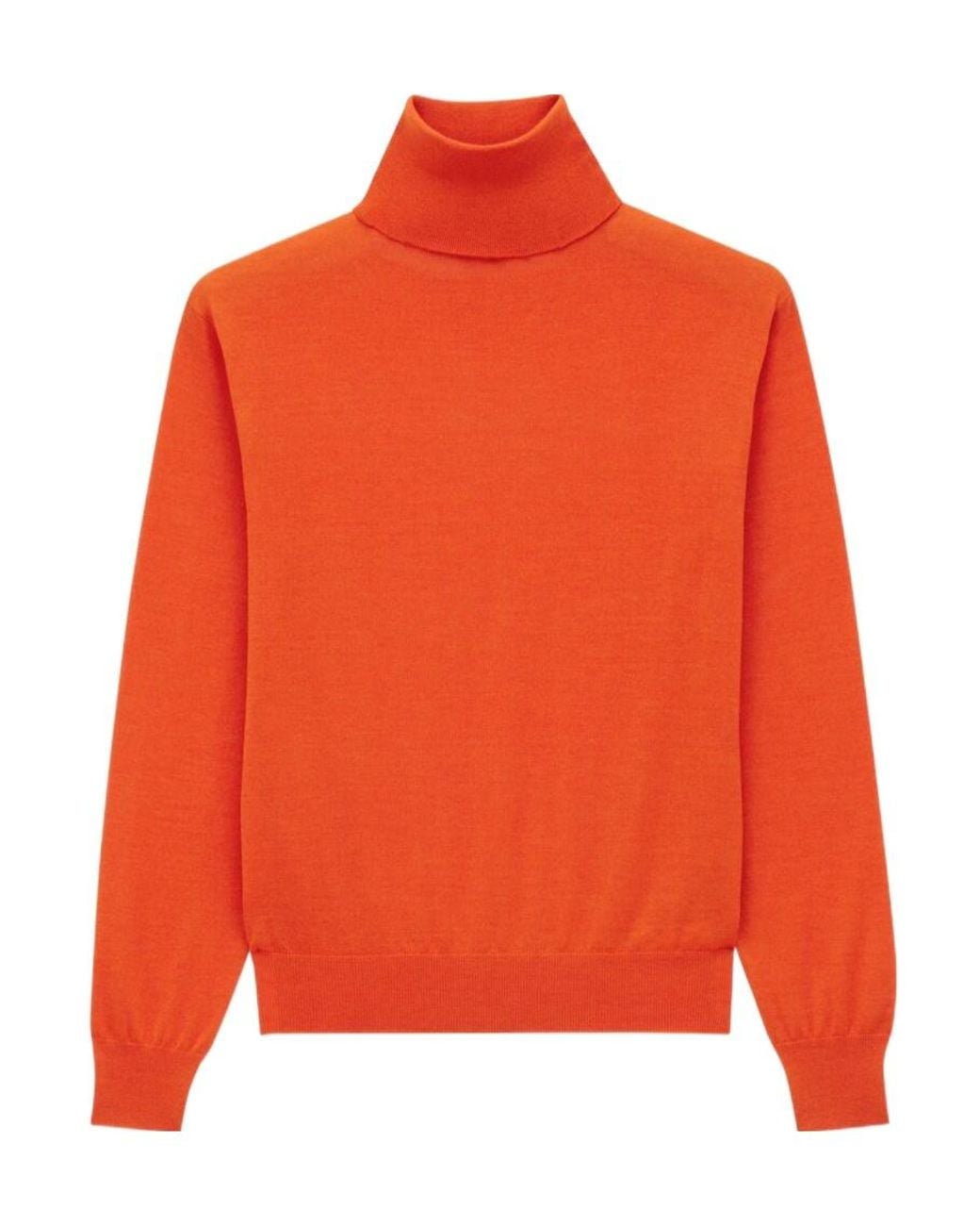 Saint Laurent Orange Cashmere-Wool-Silk Rollneck