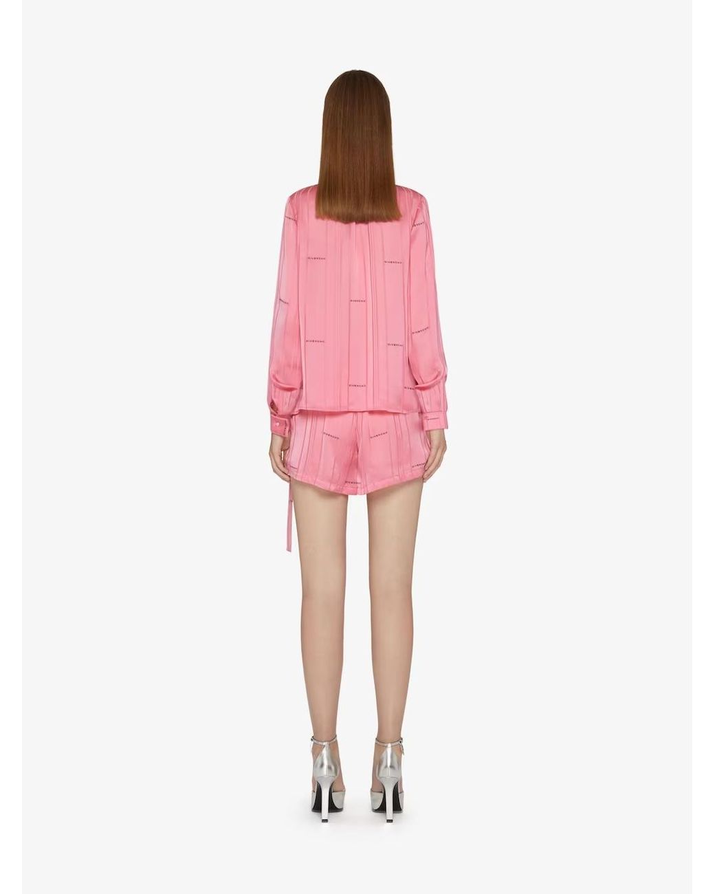 Givenchy Pink Logo Knot Shirt