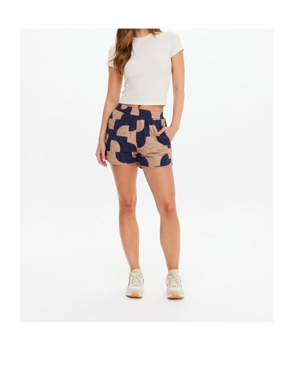 The Upside Blue Mirage Quilted Shorts