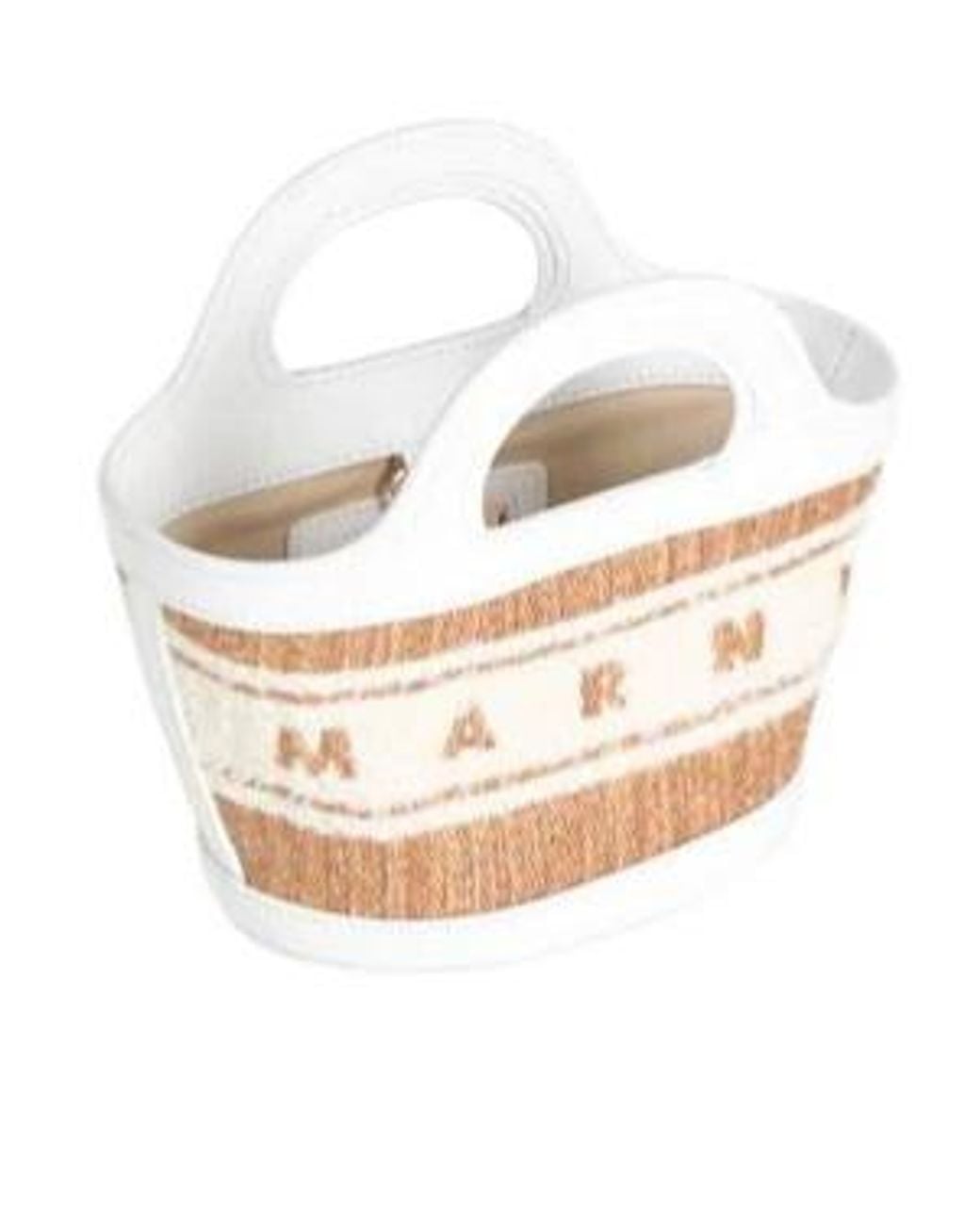 Marni White Two-Tone Handbags