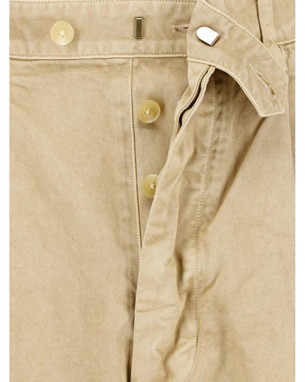 Auralee Natural Paint-Splatter Straight Leg Pants for men