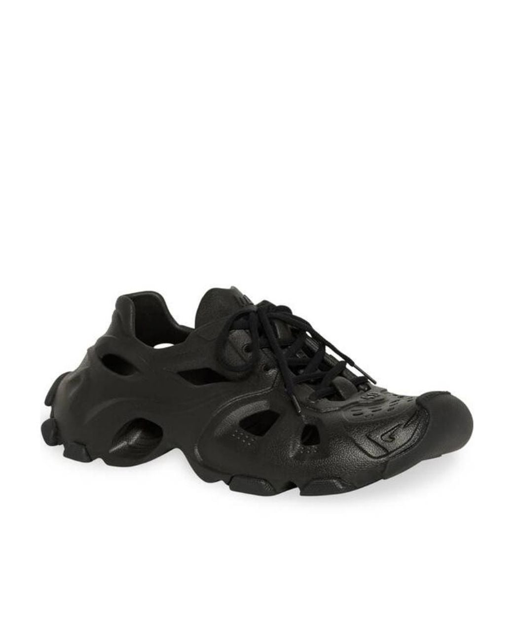Balenciaga Black Hd Laced Cut-Out Sneakers