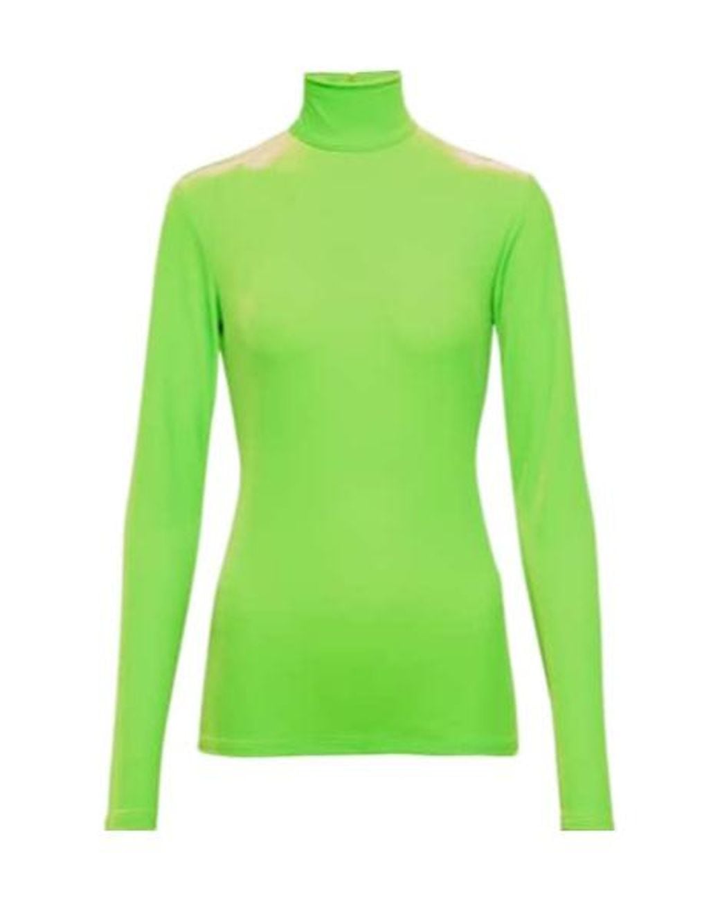 Victoria Beckham Green Turtleneck Top