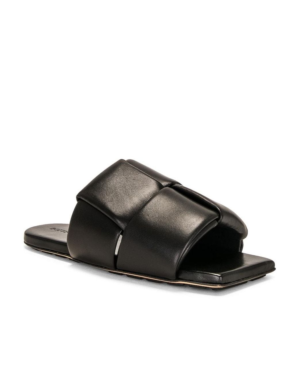 Bottega Veneta Black Padded Slip-On Sandals