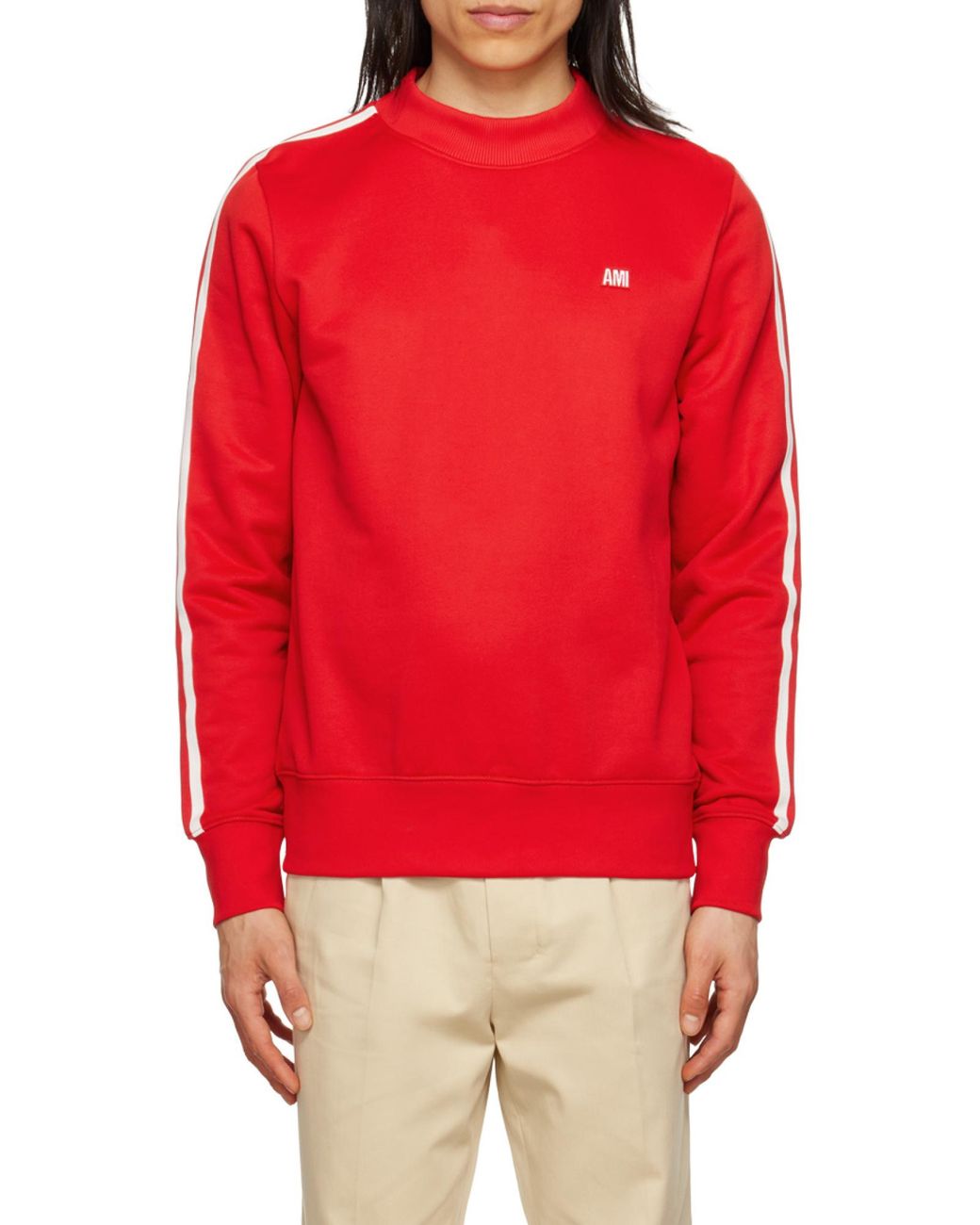 AMI Red Ami De Coeur Sweatshirt for men