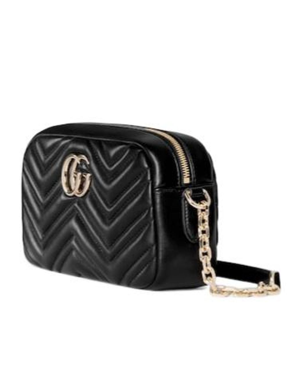 Gucci Black Gg Marmont Small Camera Bag