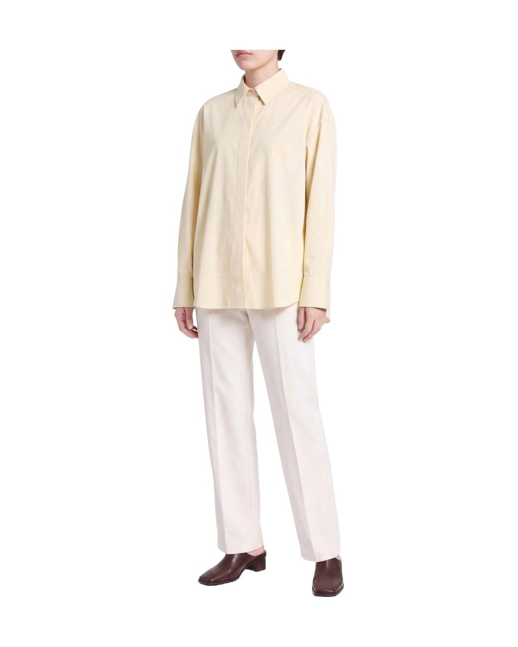 Max Mara Natural Minimalist Long-Sleeve Shirt