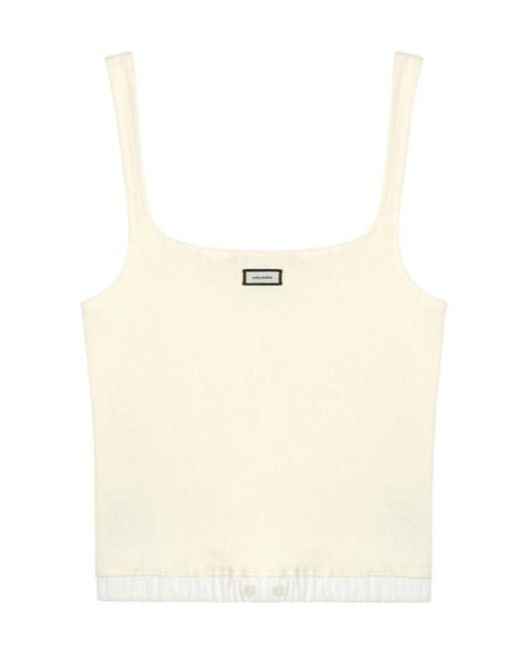 Entire studios Natural Cropped Ribbed Tank Top