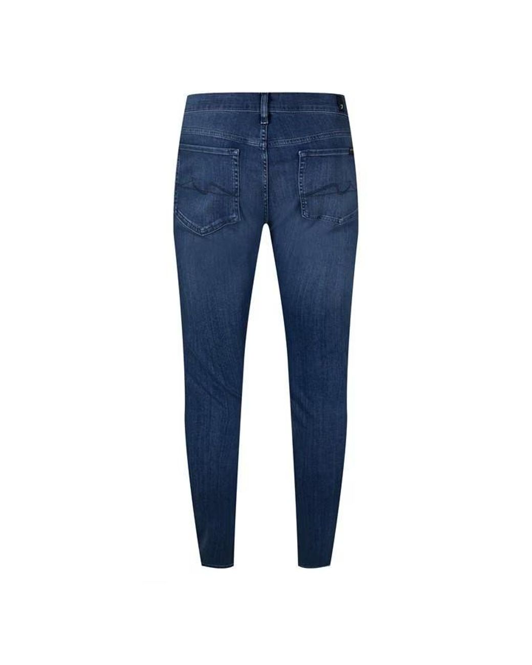 7 For All Mankind Blue Paxtyn Tapered Jeans for men