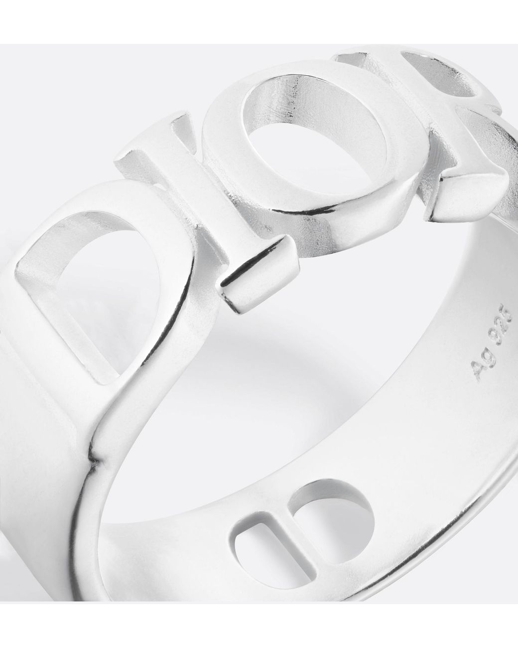 Dior White Letters Ring for men