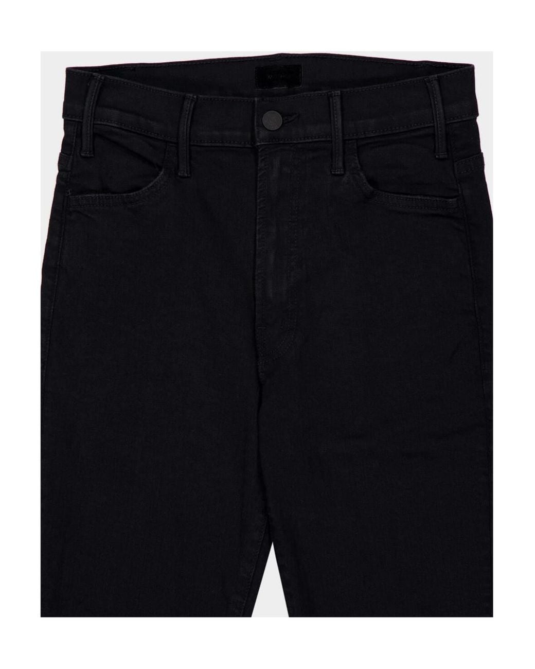 Mother Black Petites The Lil Hustler Ankle Fray Pants