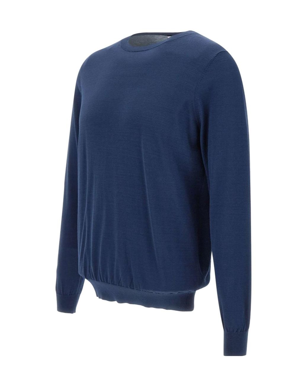 Kangra Cashmere Blue Kangra Crew Neck Regular Fit Sweater for men