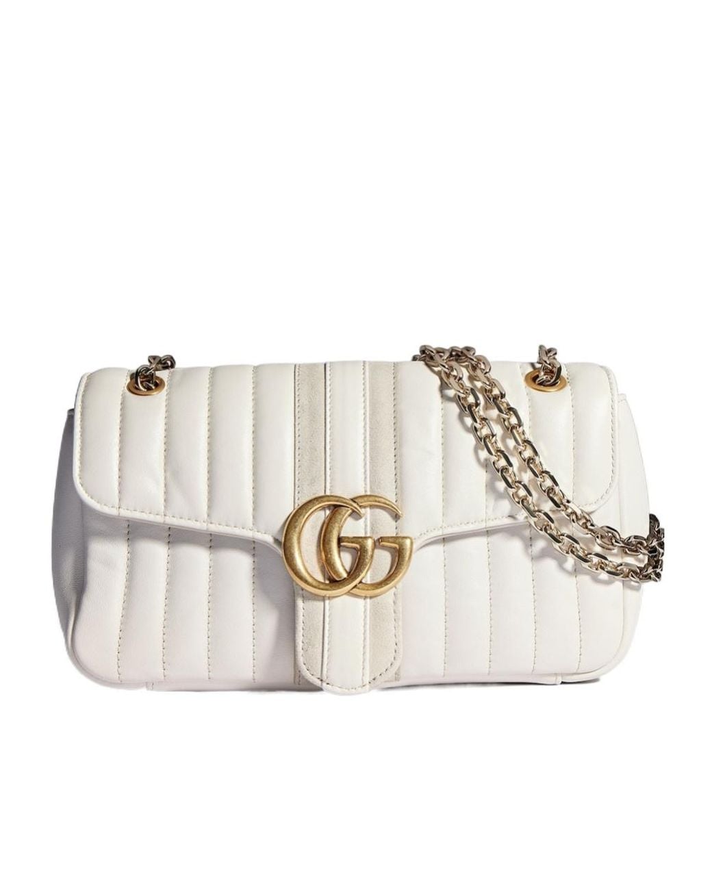 Gucci Natural Jetset Gg Marmont Medium Shoulder Bag