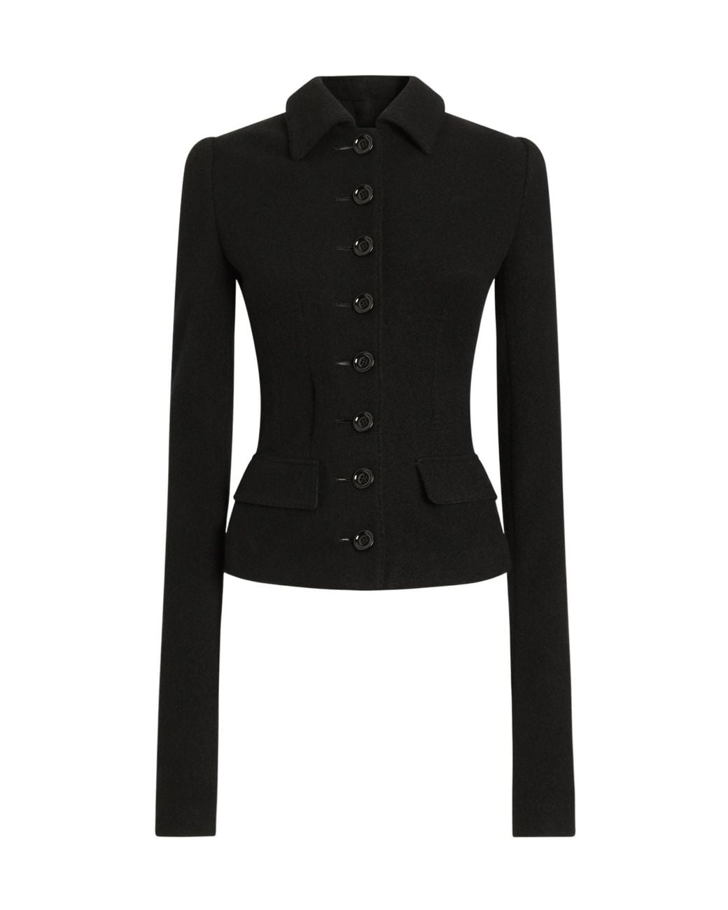 Dolce & Gabbana Black Single-Breasted Slim Blazer