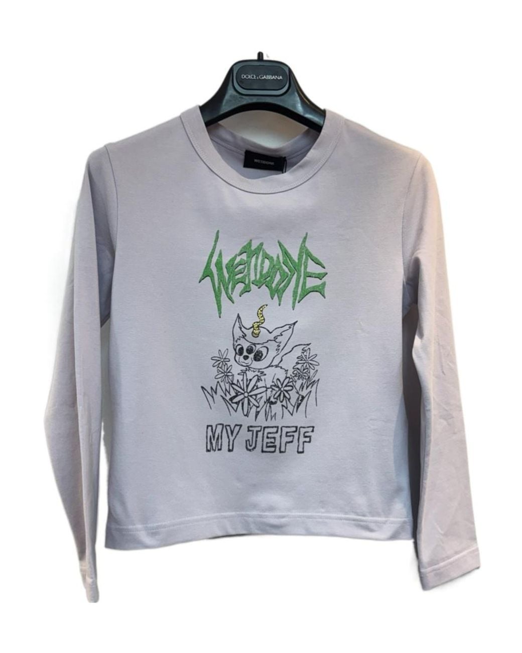 we11done Gray Crewneck Sweater for men