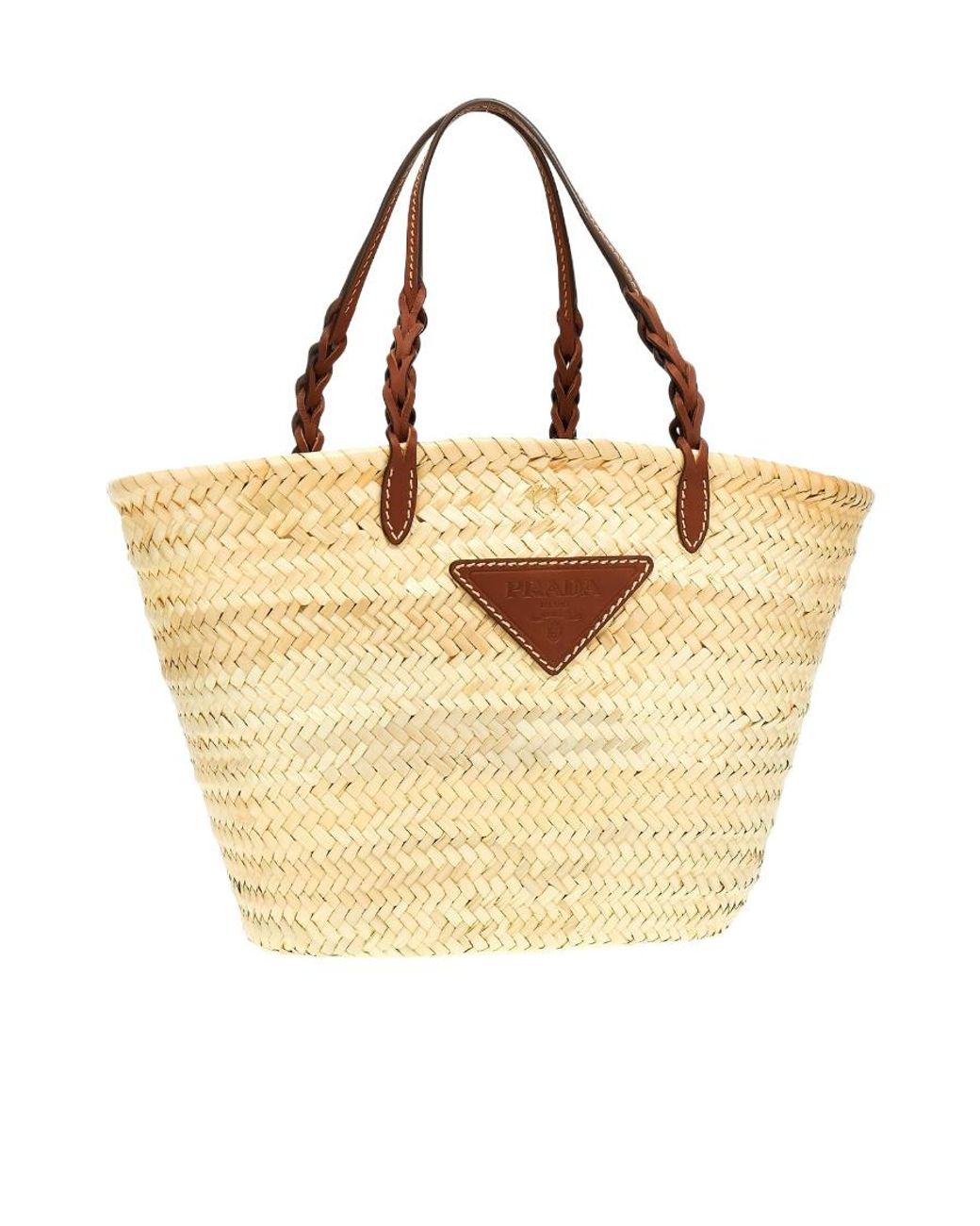 トートバッグ PRADA Logo woven fabric shopping bag Prada Woven Fabric Tote Bag | Saks Fifth Avenue
