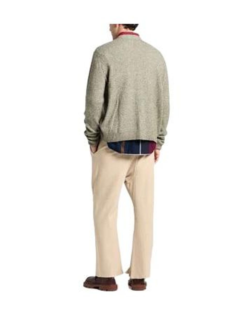 Maison Margiela Natural Plain Colour Trousers