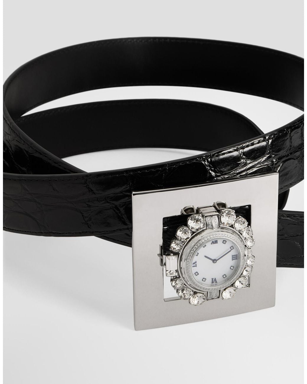 Dolce & Gabbana White Caiman Belt for men