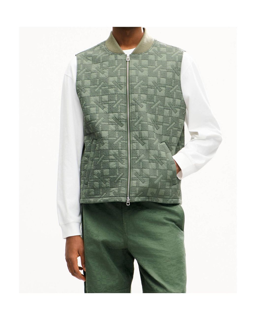 KENZO Green 'Gram' Quilted Gilet for men