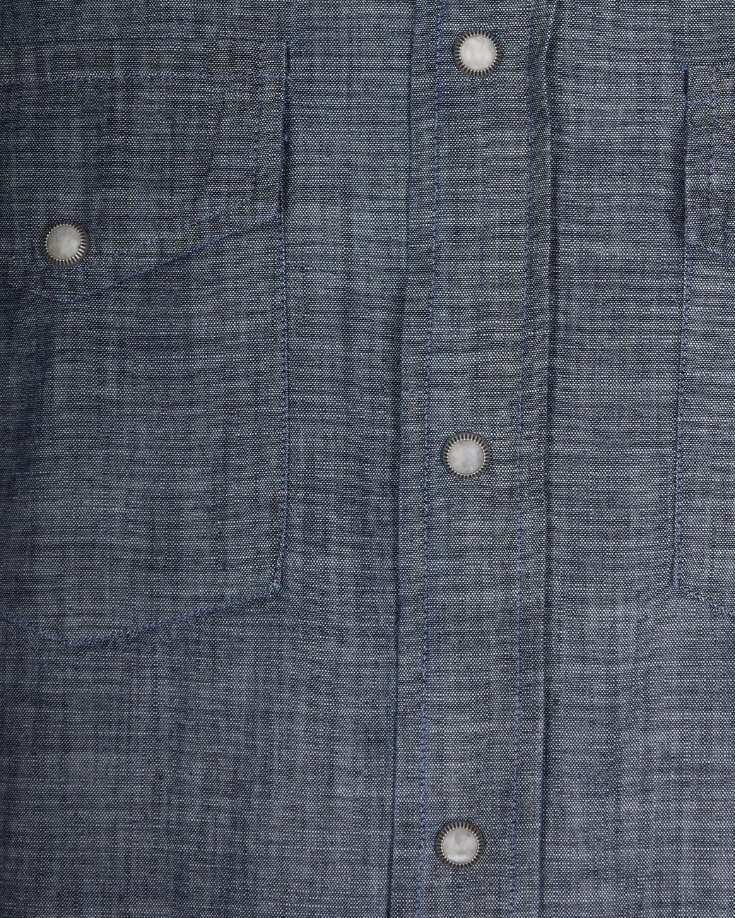 Eleventy Blue Jewel Button Denim Shirt for men