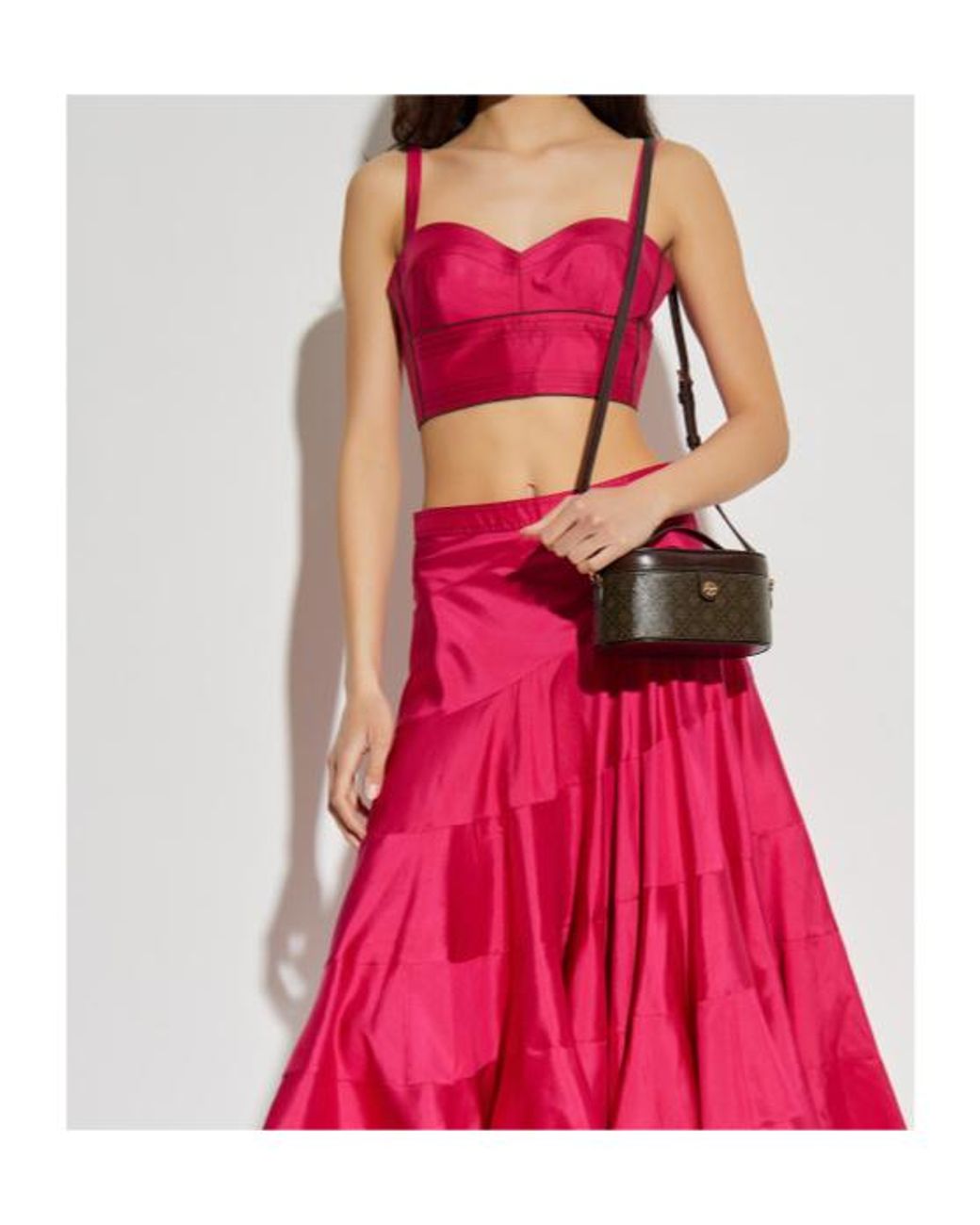 Tory Burch Pink Silk Cropped Top