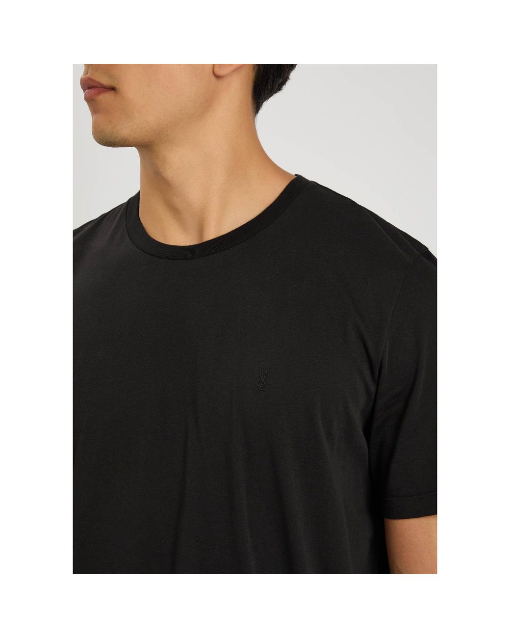 Saint Laurent Black Crew-Neck T-Shirt for men