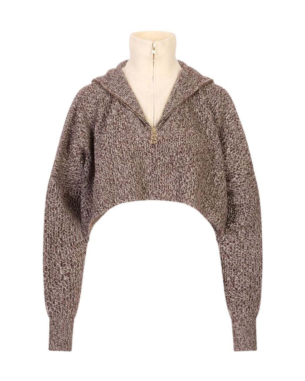 Sportmax Brown Spxrive Layed Effect Knitted Jumper