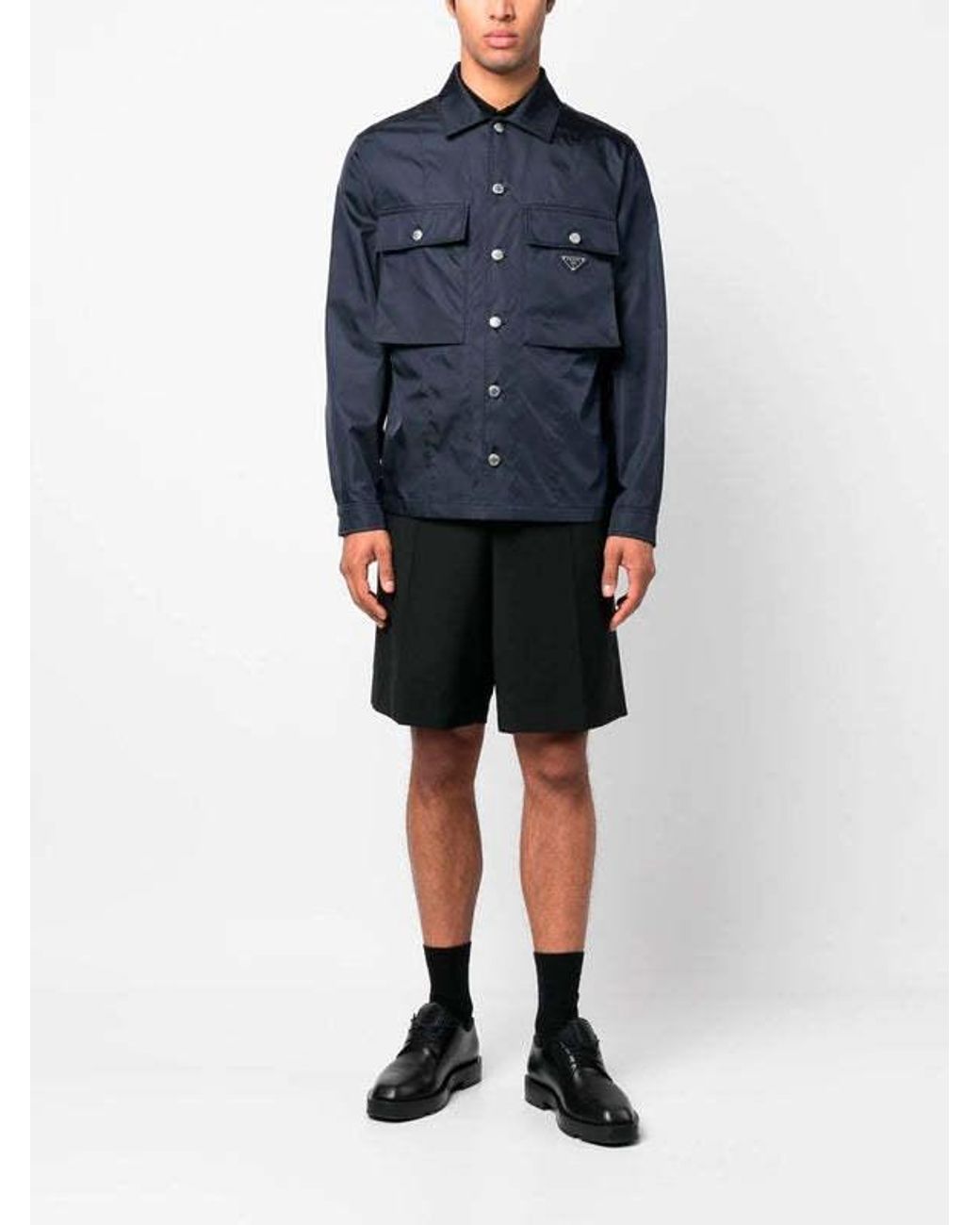 Prada Blue Casual Jacket for men
