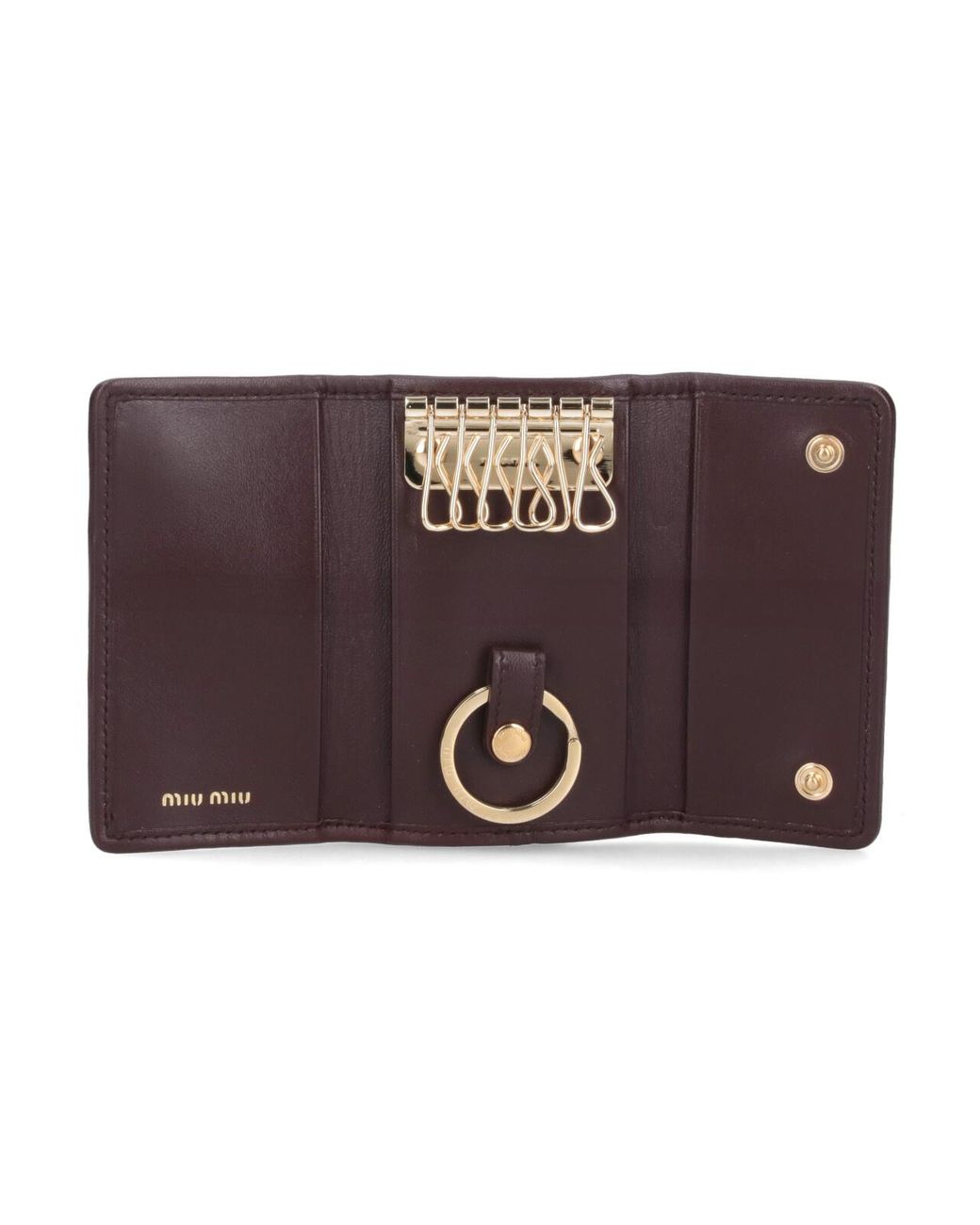 Miu Miu Purple Logo Key Case