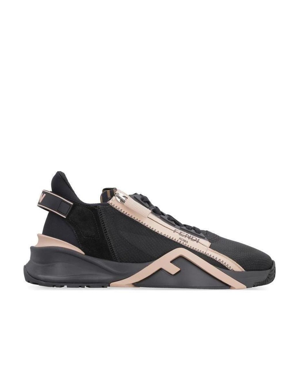 Fendi Black Flow Lace-Up Sneakers