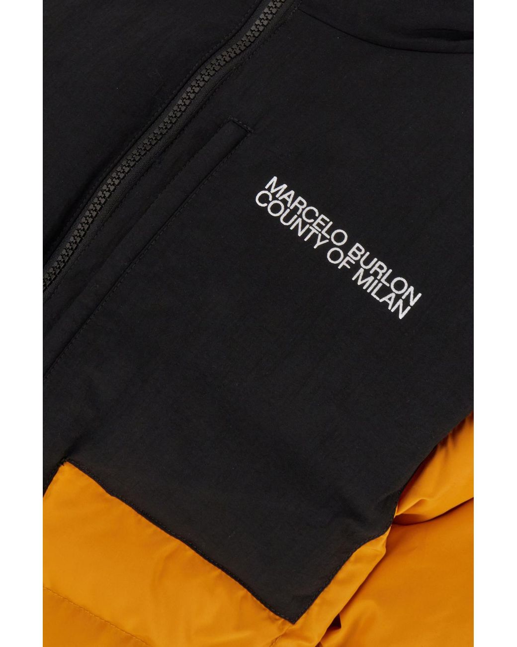 Marcelo Burlon Orange County Of Milan Logo Printed Puffer Jacket for men