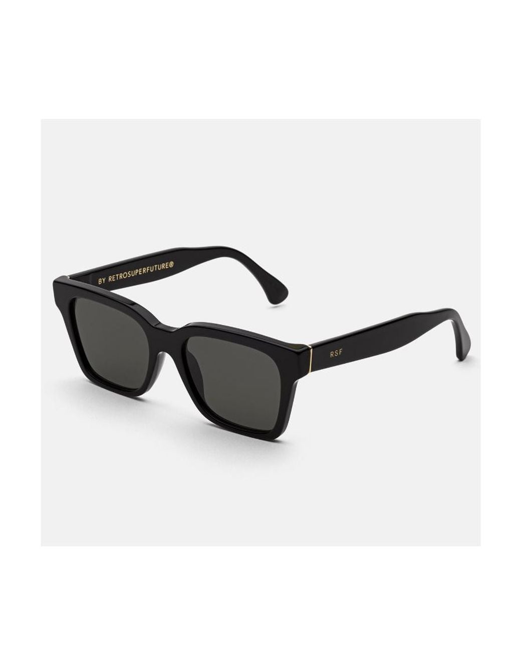 Retrosuperfuture Black America Rectangular Frame Sunglasses for men