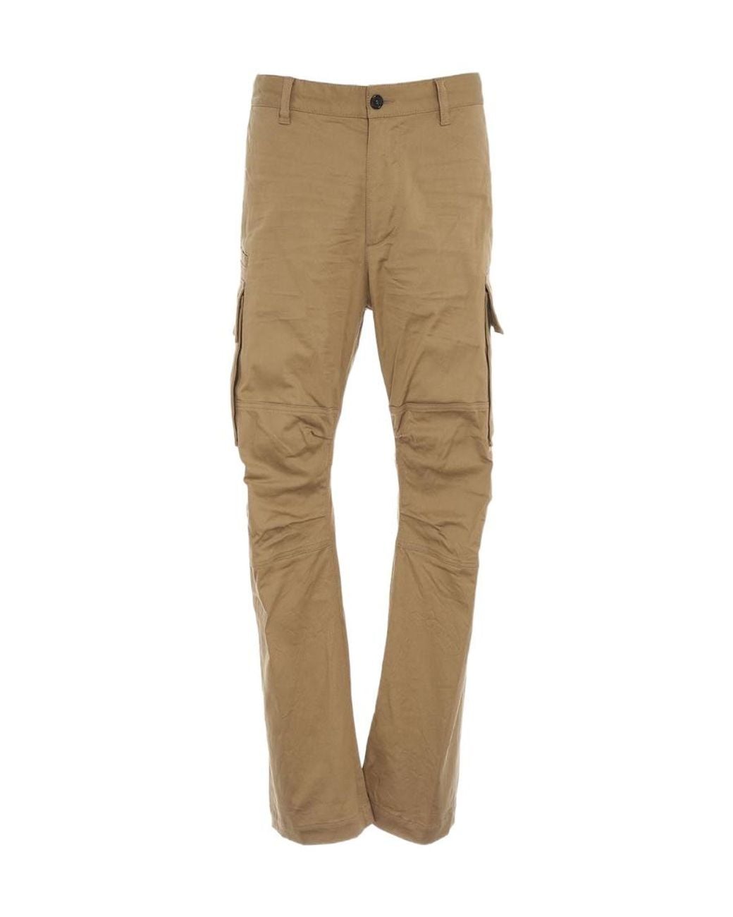 DSquared² Natural Logo-Printed Straight-Leg Cargo Trousers for men