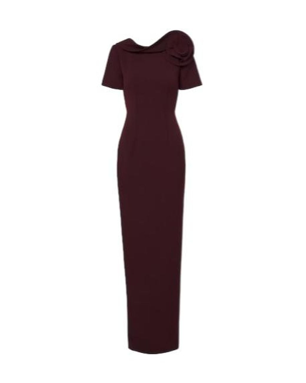 Roland Mouret Purple Mid-Sleeve Knee-Length Dress