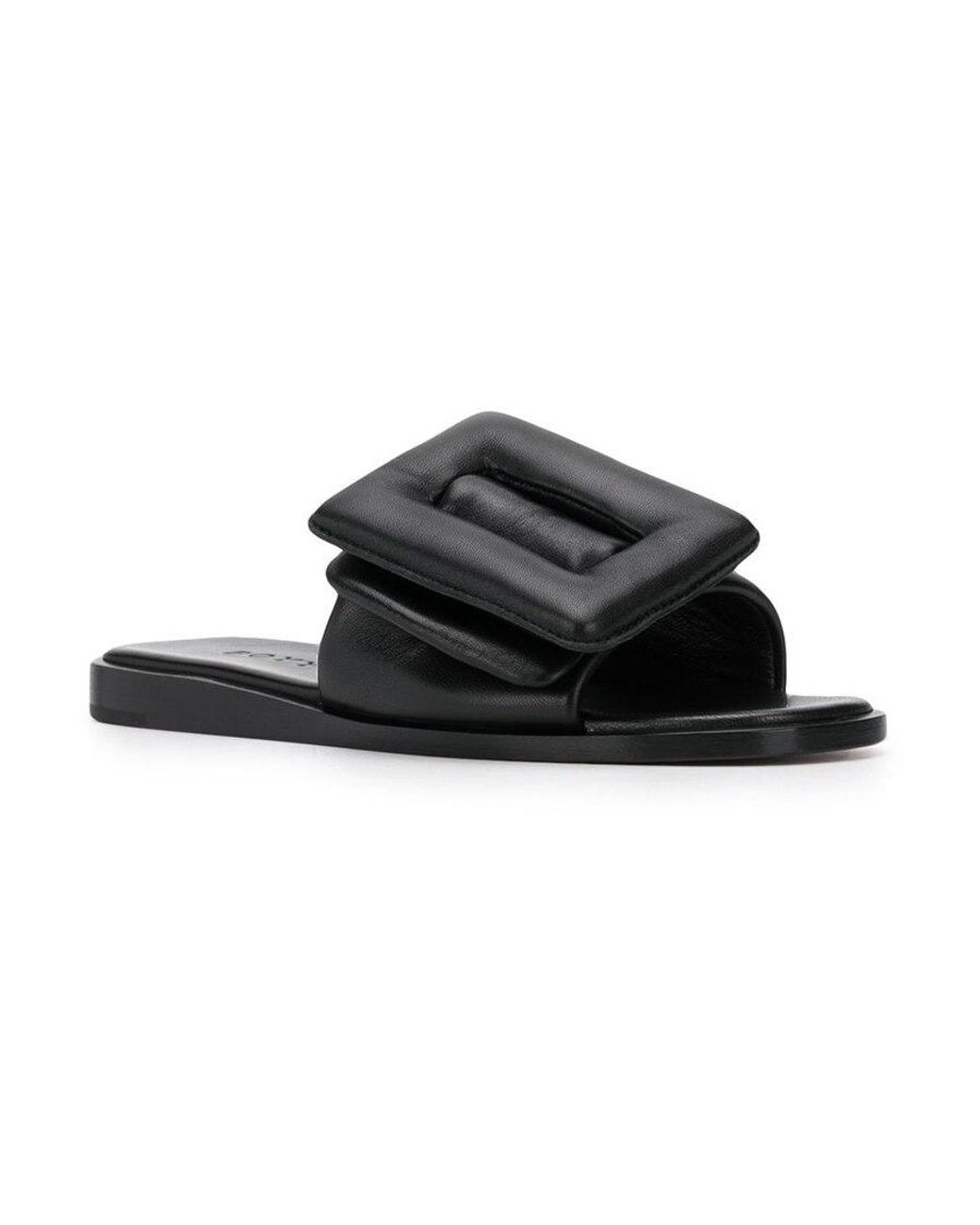 Boyy Black Puffy Sandal