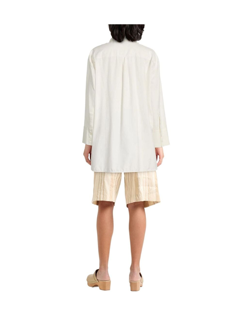 Weekend by Maxmara White Solid-Color Long-Sleeved Shirt