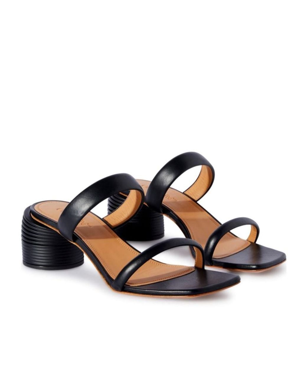 Off-White c/o Virgil Abloh Multicolor Square Toe Heeled Sandals